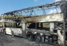 Се запалил автобус без патници на обиколницата Сарај – Волково