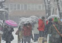 Облачно време со умерени врнежи од снег