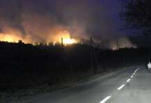 Пожарникарите и мештаните се обидуваат да го локализираат пожарот над Тработивиште