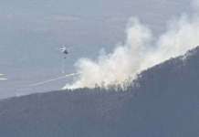 Хеликоптери на АРМ го гаснат пожарот во Крушевско