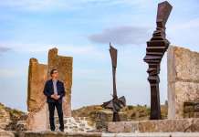 Претседателот Пендаровски ја посети изложбата на дела од Петар Хаџи Бошков во локалитетот Стоби