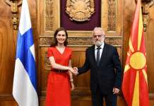 Џафери на средбата со Марин ја потврди подготвеноста на Собранието да го ратификува пристапниот протокол за членство на Финска во НАТО