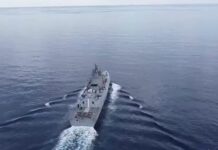 Фрегатата „Адмирал Горшков“ симулираше напад со хиперсонични ракети во Атлантикот, соопшти Руското Министерство за одбрана