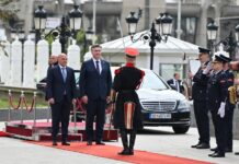 Со највисоки почести Ковачевски го пречека хрватскиот премиер Пленковиќ