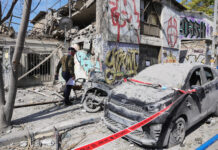 Destruction in Tel Aviv f