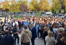 Ученици од тетовското медицинско училиште протестираа за стипендии, тврдат дека дуалните паралелки се изземени од конкурсот