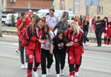 Прва помош при земјотрес – симулација на Црвен крст
