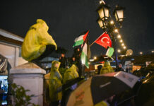 ФОТОГАЛЕРИЈА: Протестен марш во Скопје за поддршка на палестинскиот народ во Газа