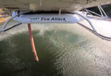 policiski helikopter voda gasenje