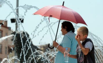 Топол бран од југ ќе трае до крајот на неделата