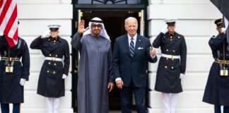 Joe Biden and Mohamed bin Zayed