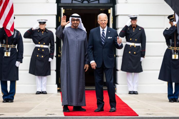 Joe Biden and Mohamed bin Zayed