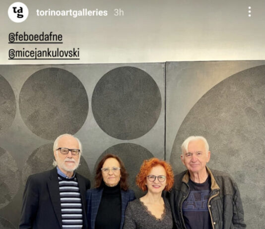 „Црно и црно“ на Мице Јанкуловски во галеријата „Фебо и Дафне“ во Торино