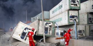 Explosion at Rajaie port in Iran