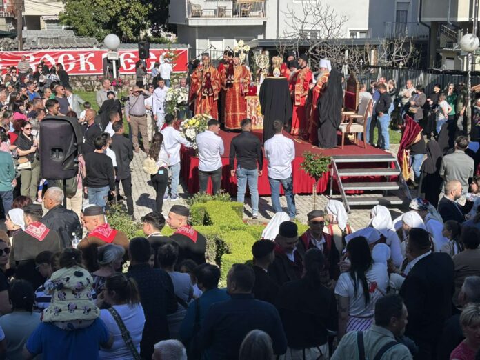 The liturgy with the relics of St. George the Victorious traditionally sanctified Struga