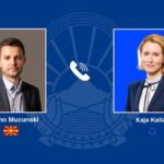 Телефонски разговор Муцунски – Калас за евроинтеграцијата, регионалното поврзување и состојбата на Блискиот Исток