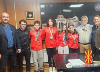 Свечен прием на џудисти од Миоки на Факултетот за физичко образование, спорт и здравје