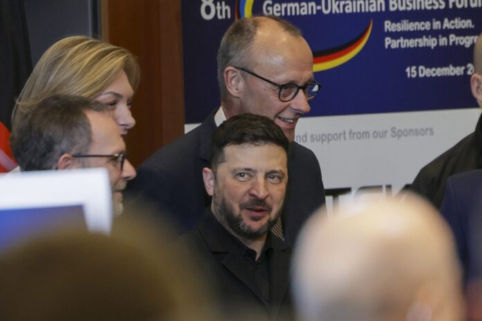 Ukraine's President Zelensky visits Germany Merc Zelenski