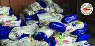 Спречен обид за криумчарење на два тона фалсификат прашак за перење штетен по здравјето на граѓаните и животната средина