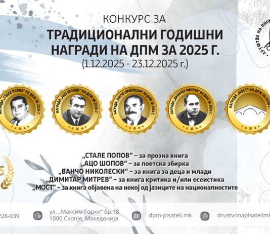 ДПМ го отвори конкурсот за традиционалните годишни награди