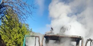 Запален камион во село Косевица, интервенираа каменичките пожарникари