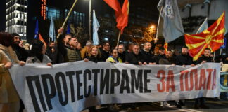 ФОТО: Протест на ССМ за зголемување на минималната плата