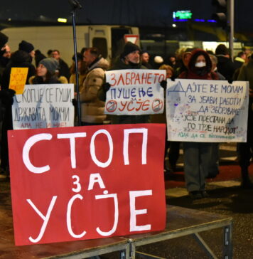 ФОТО: „Жолт картон за Усје“, нов граѓански протест против загадениот воздух