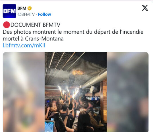 Објавени фотографии од моментот на избувнување на пожарот во Кран-Монтана