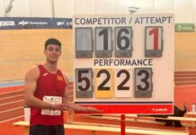 Стефановски постави нов македонски рекорд во седмобој во сала