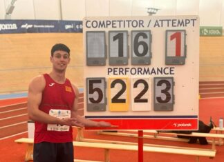 Стефановски постави нов македонски рекорд во седмобој во сала