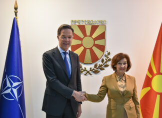 ФОТО: Силјановска Давкова и Руте ја потврдија посветеноста на Македонија кон НАТО и регионалната безбедност