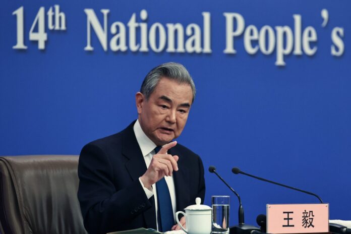 Chinese Foreign Minister Wang Yi holds press conference at Fourth Session of 14th National People's Congress