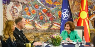 Силјановска-Давкова се сретна со адмирал Викоф, нагласено значењето на партнерството со НАТО и со САД