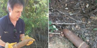 Артилериска граната од Првата светска војна пронајдена кај Гевгелија