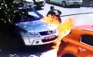ВИДЕО: Брза реакција на СВР Скопје, пронајден и лишен од слобода сторителот кој денеска опожари две возила пред Амбасадата на Бугарија