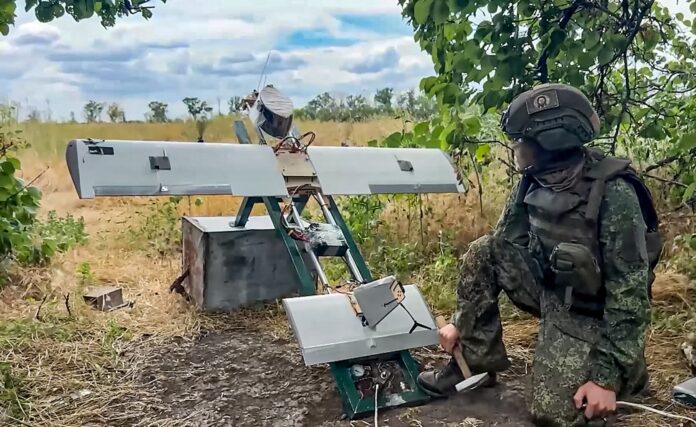 Russian forces operate in Ukraine amid ongoing conflict Dron