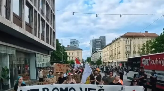 Протест во Љубљана: Демонстрантите побараа Словенија да излезе од НАТО