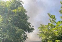Се запали објект кај Јужен Булевар
