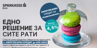 Шпаркасе Банка со нов хипотекарен кредит за рефинансирање