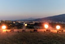 ФОТО и ВИДЕО: Почесна артилериска стрелба за 34 години од македонската Армија