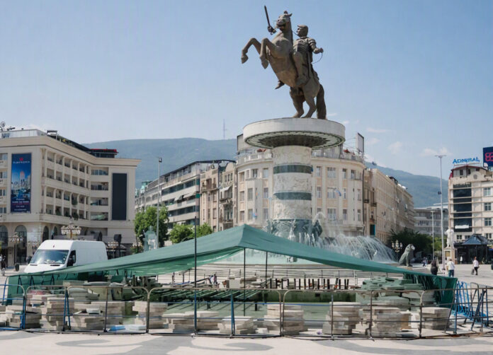 podna fontana na plostad makedonija - foto printskrin