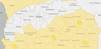 УХМР предупредува: Попладне невреме со пороен дожд, грмежи и град