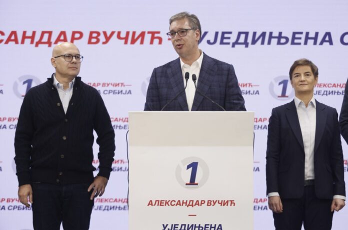 Early results of the Serbian parliamentary election